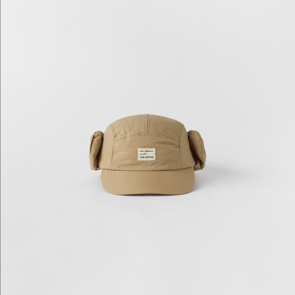 NWT Zara 3-5Y quilted padded hat with ear flaps